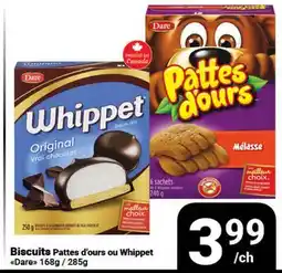Pasquier Biscuits Pattes d'ours ou Whippet Dare offer