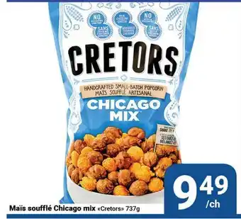 Pasquier Mais soufflé Chicago mix Cretors offer