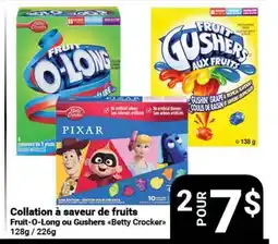 Pasquier Collation à saveur de fruits Fruit-O-Long ou Gushers Betty Crocker offer