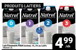 Pasquier Lait Finement Filtré écrémé, 1%, 2% ou 3,25% Natrel offer