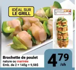 Pasquier Brochette de poulet nature ou marinée offer
