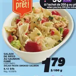 IGA C'EST PRÊT! SALAD PASTA SMOKED SALMON offer