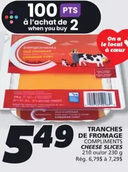 IGA COMPLIMENTS CHEESE SLICES offer