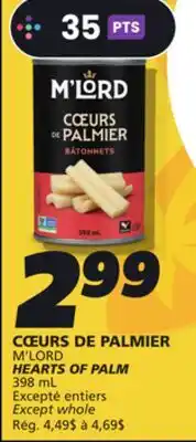 IGA M'LORD HEARTS OF PALM offer