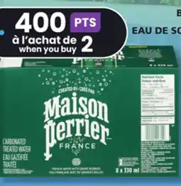 IGA MAISON PERRIER CARBONATED NATURAL SPRING WATER offer