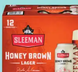 IGA SLEEMAN HONEY BROWN LAGER BEER offer