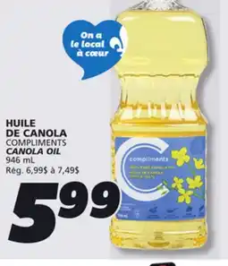 IGA COMPLIMENTS CANOLA OIL offer