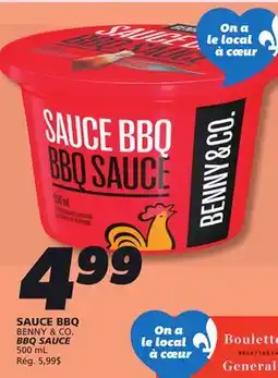 IGA BENNY & CO. BBQ SAUCE offer