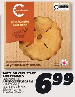 IGA COMPLIMENTS APPLE CRUMBLE OR PIE offer