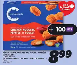 IGA COMPLIMENTS FROZEN BREADED CHICKEN STRIPS OR NUGGETS offer
