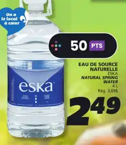 IGA ESKA NATURAL SPRING WATER offer