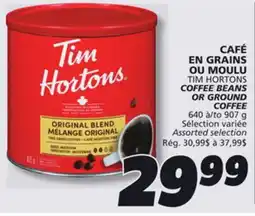 IGA TIM HORTONS COFFEE BEANS OR GROUND COFFEE offer