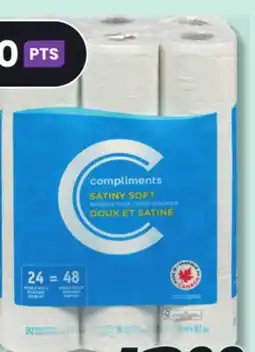 IGA COMPLIMENTS FACIAL TISSUES OR BATHROOM TISSUE offer