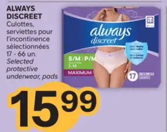 Brunet ALWAYS DISCREET Culottes, serviettes pour l'incontinence sélectionnées offer