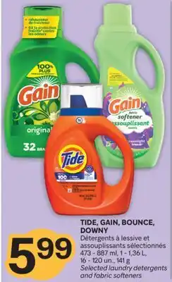 Brunet TIDE, GAIN, BOUNCE, DOWNY Détergents à lessive et assouplissants sélectionnés offer