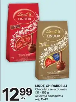 Brunet LINDT, GHIRARDELLI Chocolats sélectionnés offer