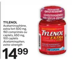 Brunet TYLENOL Acétaminophène, extra fort 500 mg, 150 comprimés ou caplets, 650 mg, 100 caplets offer