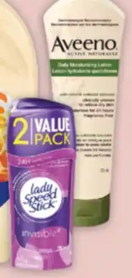 Brunet AVEENO, LADY SPEED STICK, IRISH SPRING Produits sélectionnés offer