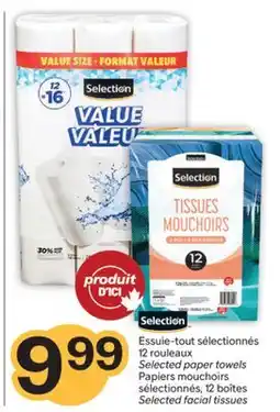 Brunet Selection Essuie-tout sélectionnés 12 rouleaux Papiers mouchoirs sélectionnés, 12 boîtes offer