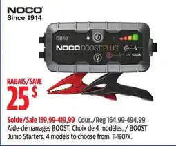 Canadian Tire BOOST Jump Starters offer