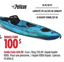 Canadian Tire Pelican Aspire 100X Kayak. 1 person offer