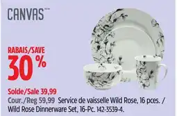 Canadian Tire Canvas Wild Rose Dinnerware Set, 16-Pc offer