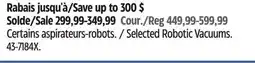 Canadian Tire Selected Robotic Vacuums offer