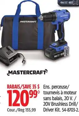 Canadian Tire 20V Brushless Drill/ Driver Kit offer
