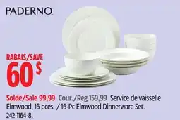 Canadian Tire Paderno 16-Pc Elmwood Dinnerware Set offer