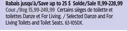 Canadian Tire Danze Selected Danze and For Living Toilets and Toilet Seats offer