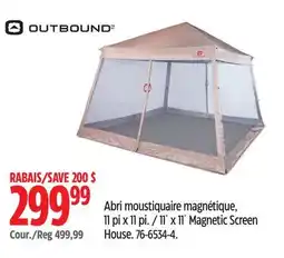 Canadian Tire 11´ x 11´ Magnetic Screen House offer