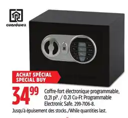 Canadian Tire 0.21 Cu-Ft Programmable Electronic Safe offer