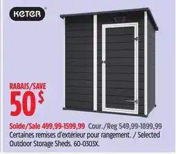 Canadian Tire Selected Outdoor Storage Sheds offer