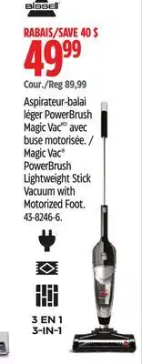 Canadian Tire Bissell Magic Vac PowerBrush Lightweight Stick Vacuum with Motorized Foot offer