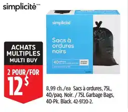 Canadian Tire 75L Garbage Bags, 40-Pk offer