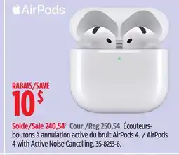 Canadian Tire AirPods 4 with Active Noise Cancelling offer