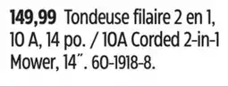 Canadian Tire 10A Corded 2-in-1 Mower, 14˝ offer