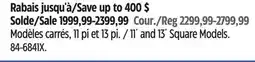 Canadian Tire Springfree 11´ and 13´ Square Models offer