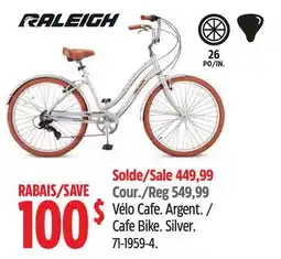 Canadian Tire Raleigh Cafe Bike Silver offer