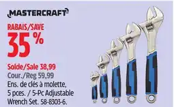 Canadian Tire 5-Pc Adjustable Wrench Set offer
