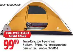 Canadian Tire Outbound 6-Person Dome Tent. 3-season use. 1 window offer