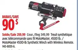 Canadian Tire MotoMaster 4500-lb Synthetic Winch with Wireless Remote offer