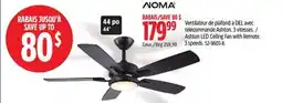 Canadian Tire Ashton LED Ceiling Fan with Remote. 3 speeds offer