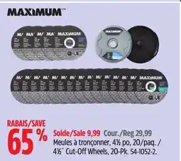 Canadian Tire 4 1⁄2˝ Cut-Off Wheels, 20-Pk offer