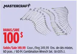 Canadian Tire 60-Pc Combination Wrench Set offer