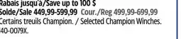 Canadian Tire Selected Champion Winches offer