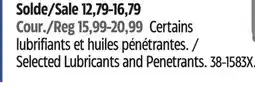 Canadian Tire WD-40 Selected Lubricants and Penetrants offer
