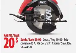Canadian Tire SKIL 71⁄4˝ Circular Saw, 13A offer