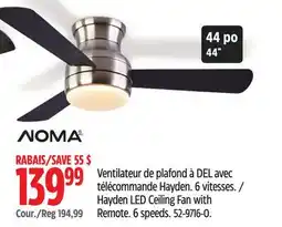 Canadian Tire Hayden LED Ceiling Fan with Remote offer