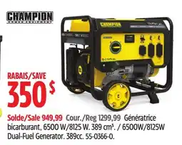 Canadian Tire 6500W/8125W Dual-Fuel Generator offer